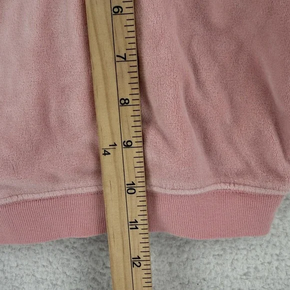 Polo Ralph Lauren Hooded Jacket Girls 18M Toddler Pink Velour Full Zip Hoodie - Picture 5 of 7